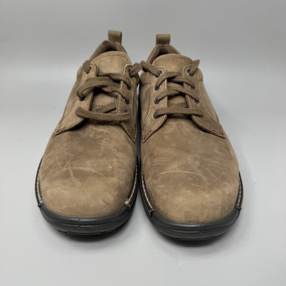 ECCO Fusion Plain Toe Oxfords Nubuck Leather  Brown  Mens Size 11 - Picture 4 of 9